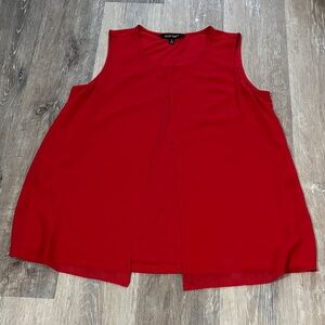Ming Wang Vibrant Red Sleeveless Tank Top